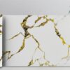 Panneau Mural - Blanc Or 3 - Effet Marbre - 250x120x0.3CM