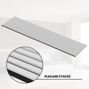 Acoustic Panel White Leather Black Felt