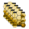 Panneau Hexagonal Acoustique Miroir Or – 75,9×62,1 cm – 18 mm – Lot de 5