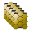 Panneau Hexagonal Acoustique Miroir Or – 75,9×62,1 cm – 18 mm – Lot de 5