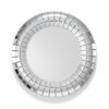 Miroir Mural Rond 89 cm — Bordure Mosaïque Miroir — Effet Glamour