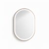 Miroir LED Mural Ovale 129×89 cm — Cadre Aluminium Bronze — 3 Températures Tactile — Style Contemporain